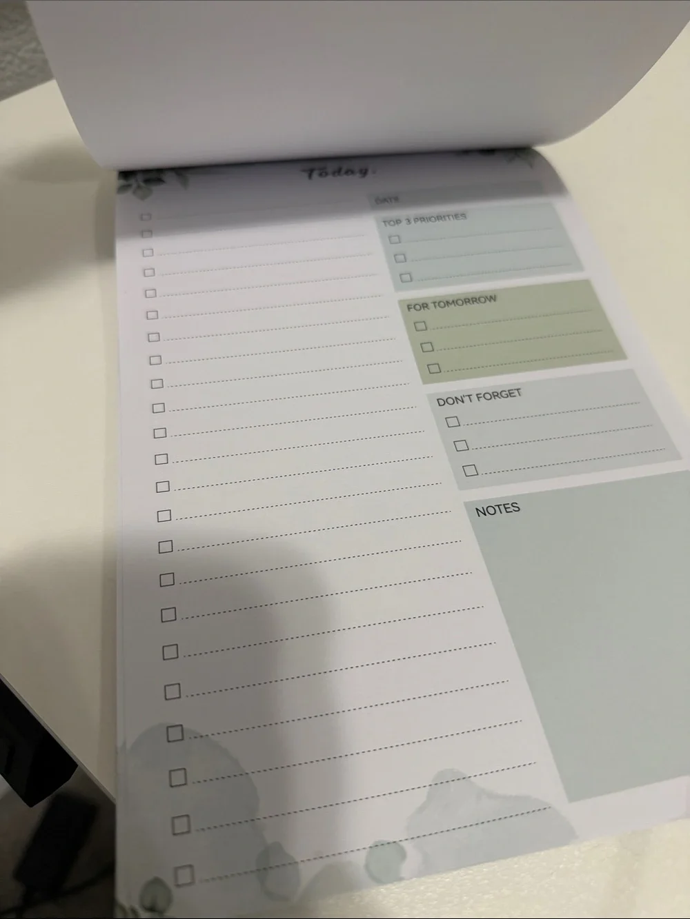 Undated Daily To Do List Notepad, Time Management Goal Planner Notebook